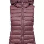 ONLY ONLNEWTAHOE Hood Waistcoat Otw Noos Gilet, Marrone Rosa