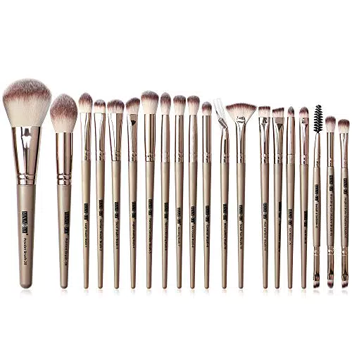 Pennelli per trucco 20PCS Premium Champagne Gold Set di pennelli per trucco Set di pennelli per trucco sintetico professionale per fondotinta Blush Cipria Correttori Cosmetici per gli occhi