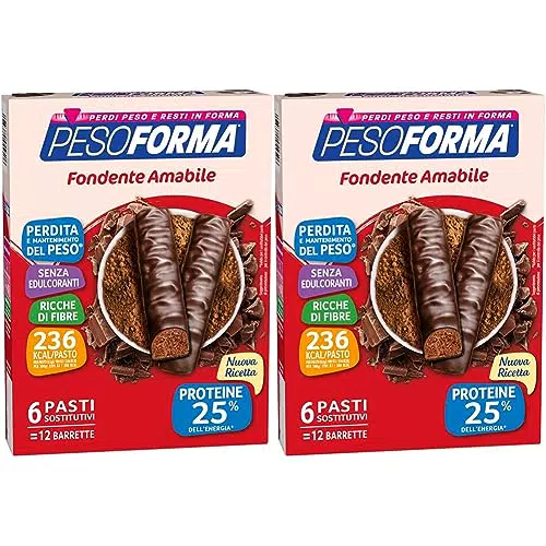 Pesoforma 24 Barrette Fondente Amabile, Pasto sostitutivo proteico