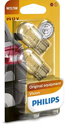Philips automotive lighting 12066B2 Vision W21 - Set 2 lampadine per luci segnaletiche 5W