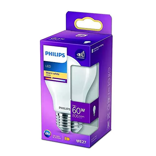 Philips - Lampadina LED Equivalente 60 W E27 2700 K