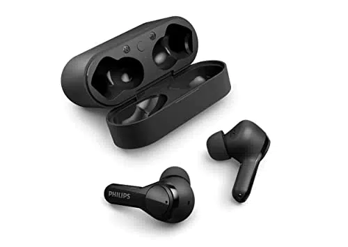 Philips True Wireless TAT3217BK/00 Cuffie Intrauricolari Con Resistenza Agli Spruzzi E Al Sudore IPX5 E Fino A 26 Ore Di Riproduzione Con Custodia USB-C Portatile