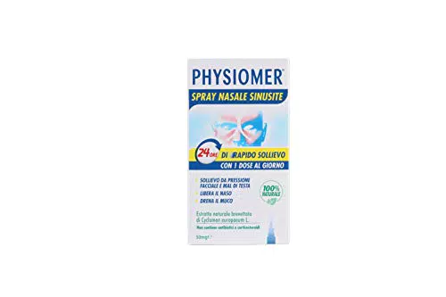 Physiomer Spray Nasale Sinusite 24 Ore di Rapido Sollievo con 1 Dose al Giorno