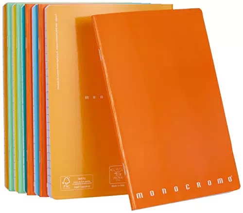 Pigna Monocromo - Quaderni a righe, Var. 1R, Colori assortiti