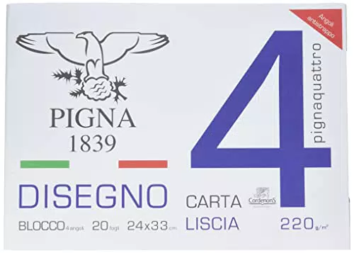 Pigna Pignaquattro 0220021Ge, Album Da Disegno, Formato 24 X 33 Cm