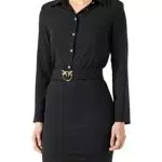 Pinko Abile Abito Crepe Fluido con F Vestito Casual