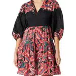 Pinko Balto Abito Mussola Stampa Rig Vestito Casual
