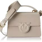 Pinko Love One Top Handle Mini Light, Borsa Donna, I30Q_Grigio Pinguino-Antique Gold