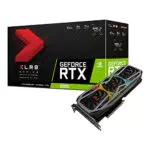 PNY Scheda grafica GeForce RTX 3080 XLR8 Gaming Revel Epic-X RGB a tripla ventola LHR nera/argento
