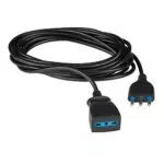 Poly Pool PP0386.1S Prolunga Estensibile da 3 m, Spina 16 A e Presa Bivalente