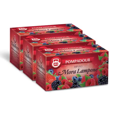Pompadour, Infuso Mora e Lampone, 60 Filtri, Dolce e Fruttato