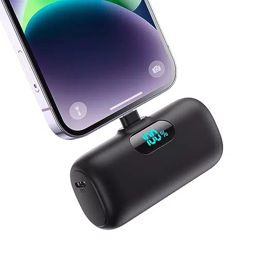 Power Bank 5000mAh per iPhone, Ultra Compatta Caricabatterie Portatile