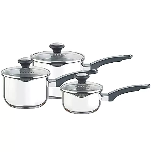 Prestige Stainless Steel Pan  Set Pezzi, Silver- Parent