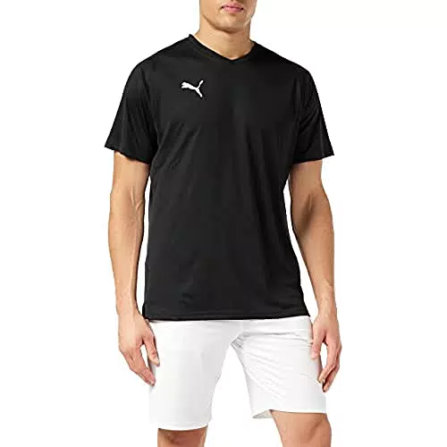 Puma Liga Jersey Core, Maglia Calcio Uomo, Nero Black White
