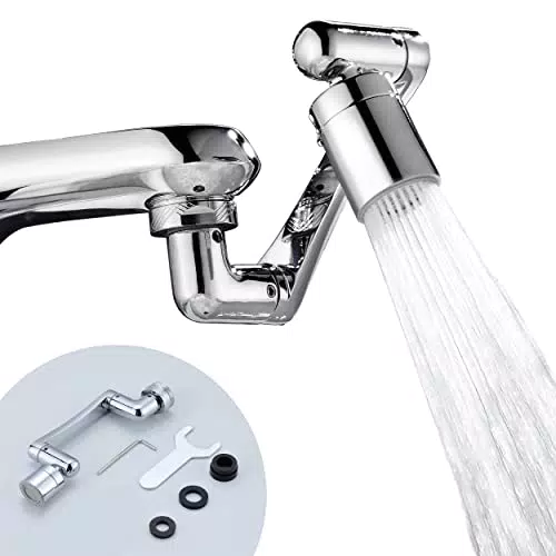 Rubinetto Rotante 1440 Gradi - L'ORIGINALE Prolunga Rompigetto Universale per Lavello e Lavabo di Cucina e Bagno - Rubinetto Rompigetto Girevole - Deviatore Acqua Multifunzione