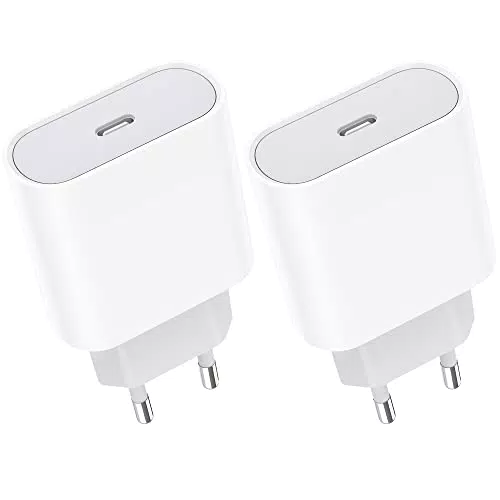 Sakahyro 20W 2-Pack USB C Rapido Caricatore per iPhone 14/14 Pro/14 Pro Max/14 Plus/13/12/11/XS/XR/X