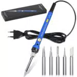 Saldatore a Stagno, Wiecok 60W Saldatore di Precisione Professionale con Temperatura Regolabile 200~480 ℃