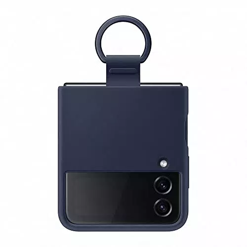 Samsung Silicone Cover with Ring Custodia Pieghevole con Anello per per Galaxy Z Flip4