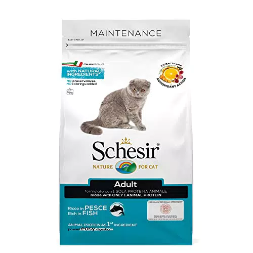 Schesir, Cibo Secco per Gatti Adulti Linea Mantenimento al Gusto Pesce