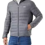 Schott NYC Silveradors Piumino con Cappuccio Extra Leggero in Pile Schott, grigio, L