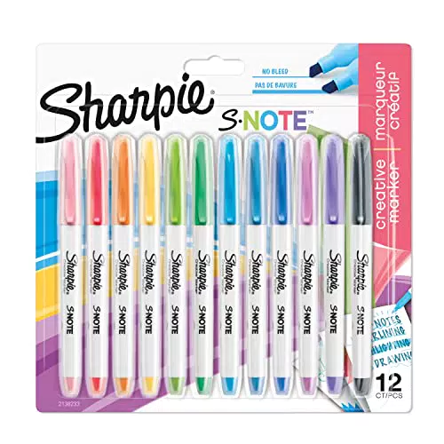 Sharpie S-Note evidenziatore colorati creativi, Evidenzia
