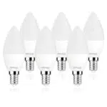 Sigmaled lighting - Lampadina LED E14 6W - 480 lumen - Luce calda 2800K - Attacco piccolo - Lampada LED C37 CANDELA - 6 PEZZI
