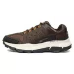 Skechers 237501 Bror, Scarpe da Ginnastica Uomo, Brown Leather Mesh Orange Trim