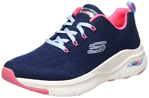 Skechers Arch Fit Comfy Wave, Scarpe Donna, Navy Pink