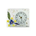 Sospiri Venezia Orologio da Tavolo Vetro Murano Meccanismo Silenzioso Decorato Lustro e Foglia Oro Idea Regalo Realizzato a Mano Made Italy