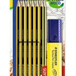 Staedtler 12 MATITE GRAFITE NORIS HB + EVIDENZIATORE GIALLO