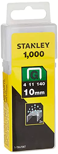 STANLEY 1-TRA706T Graffette Tipo G, Set di 1000 pz, 10 mm