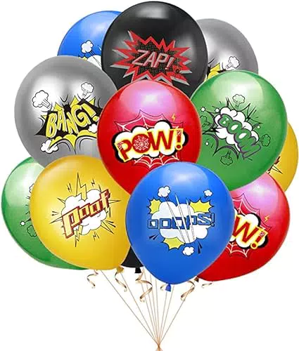 Supereroi Palloncini Compleanno Decorazioni, 18 Pezzi 12 Pollici di Lattice Palloncini per Bambini Ragazzi Ragazze Supereroi Tema per Festa di Compleanno Deco