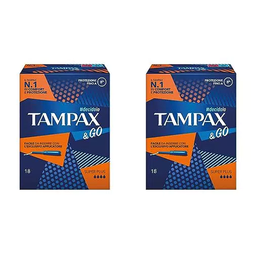 TAMPAX&GO SUPER PLUS, Confezione da 36 Tamponi