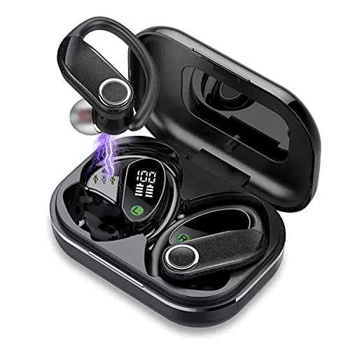 taopod Cuffie Bluetooth 5.1, Auricolari Bluetooth Senza Fili con Display LED