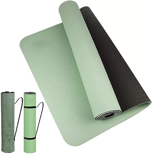 Tappetino Yoga in TPE Ecologico, m MU, Tappeto Allenamento Antiscivolo Doppia Faccia ad Alta Densita Materassino