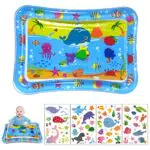 Tappeto Acqua per Neonati, Tappetino Gonfiabile per Neonati 64 x 47 cm Pad per Giochi D'acqua Tappetino Acqua Neonato Bambini Grande 3-18 Mesi Regalo le Prime Attività di Sviluppo del Bambino