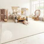 Tappeto Salotto Moderno a Pelo Corto Motivo Scandinavo Monocolore, Dimensione:200x280 cm, Colore:Antracite