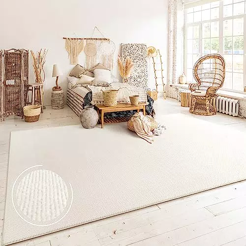 Tappeto Salotto Moderno a Pelo Corto Motivo Scandinavo Monocolore, Dimensione:200x280 cm, Colore:Antracite
