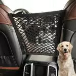 Tasca A Rete Per Auto A 2 Strati Tasca Borsa Rete Auto Rete Portaoggetti Auto Sedile Rete Elastica Quattro Lati Barriera Per Auto Tra I Sedili Anteriori Per Bambini Cani Animali Domestici 30*28 Cm