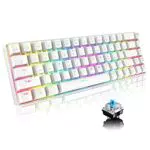 Tastiera da gioco meccanica al 60% Compatta tipo C cablata 68 tasti Tastiera impermeabile USB retroilluminata a LED 18 tasti retroilluminati Chroma RGB completi anti-ghosting
