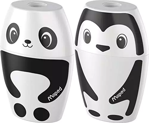 Temperamatite Maped Shaker con design a forma di panda o pinguino