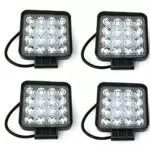 TEMPO DI SALDI 4 Fari 48W Quadrato Faretto Led Da Lavoro 16 Led Da 3W Di Profondità Auto Barca