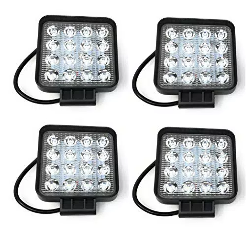 TEMPO DI SALDI 4 Fari 48W Quadrato Faretto Led Da Lavoro 16 Led Da 3W Di Profondità Auto Barca