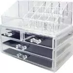 TEMPO DI SALDI Organizzatore Per Cosmetici Con 4 Cassetti Make Up Accessori Bagno Trasparente