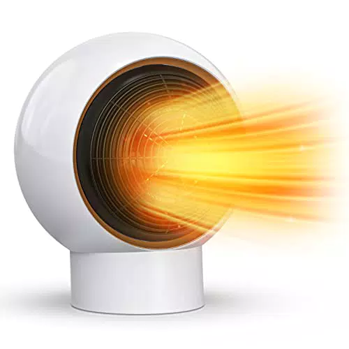 Termoventilatore Elettrico, Termoventilatore Stufa Elettrica Basso Consumo con Protezione Contro il Surriscaldamento