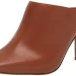 The Drop, Avena, Mules da Donna, a Punta Quadrata con Tacco a Blocco, 37, marrone cognac