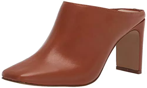 The Drop, Avena, Mules da Donna, a Punta Quadrata con Tacco a Blocco, 37, marrone cognac