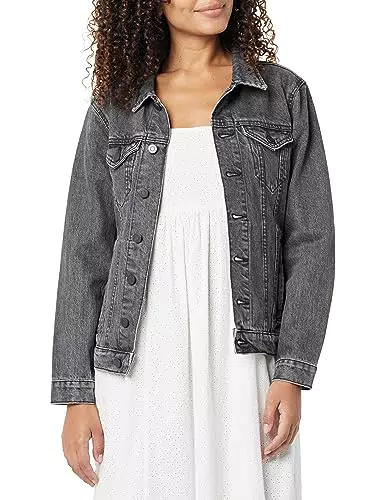 The Drop, giacca di jeans allungata Zain, da donna, carbone sbiadito