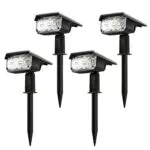 Titeney C1 Faretti Solari a LED da Esterno, Può Essere Alimentato da USB e Solare con 3 modalità Luci da Esterno Giardino Solari per Cortile