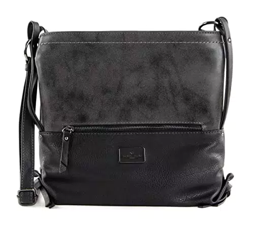 TOM TAILOR Elin, Borsa a Tracolla Donna, Nero, 28, 5 x 9 x 26